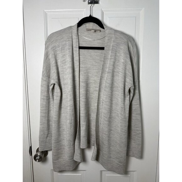 LOFT Light Gray Open Front Cardigan Sweater Women’s Size XS EUC - Picture 1 of 8